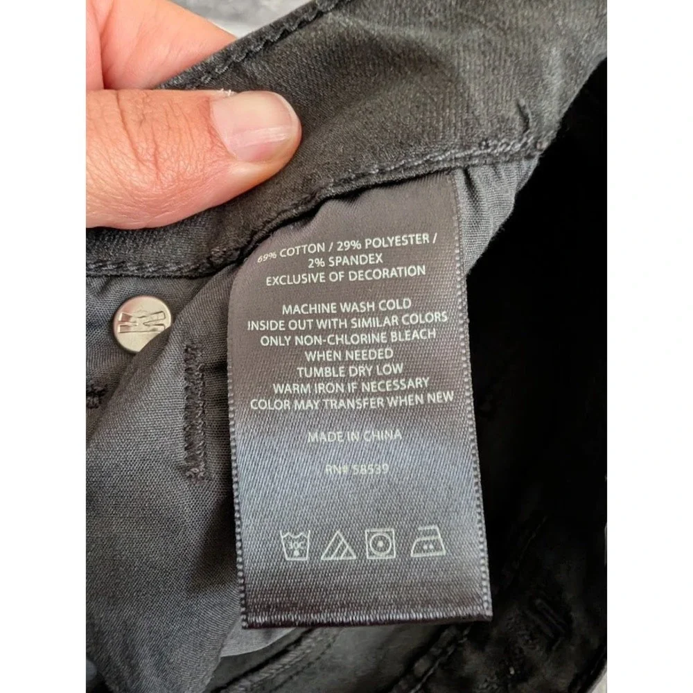 Kut‎ From The Kloth Diana Embroidered Mid Rise Skinny Jeans Black Size 0 NEW